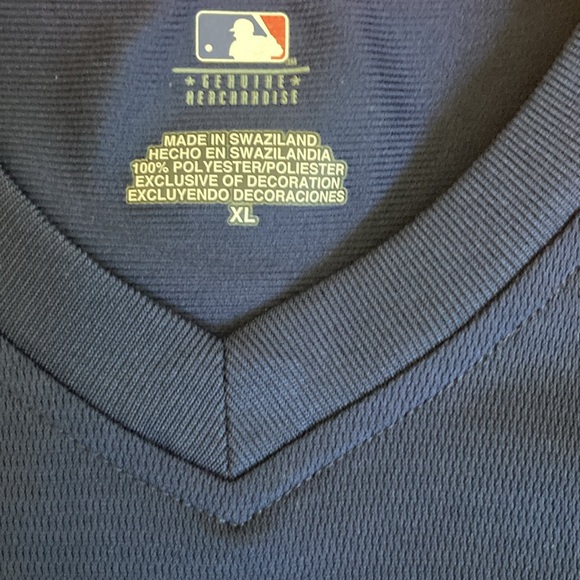 Detroit Tigers MLB Mens shirt jersey style XL blue embroidered orange D v neck - Picture 3 of 5